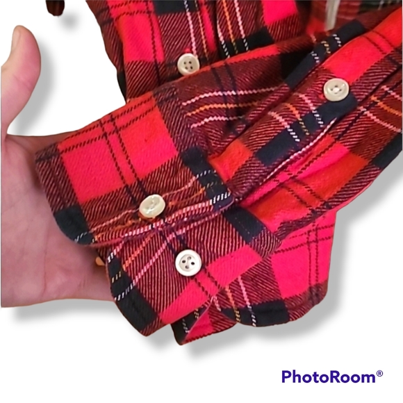 Raised by Wolves Red Black Plaid Flannel Zip Up Jacket - Picture 4 of 8